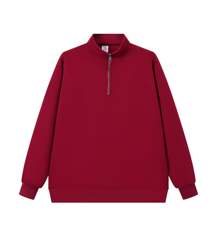 Unisex-Sweatshirt mit Stehkragen und Reißverschluss