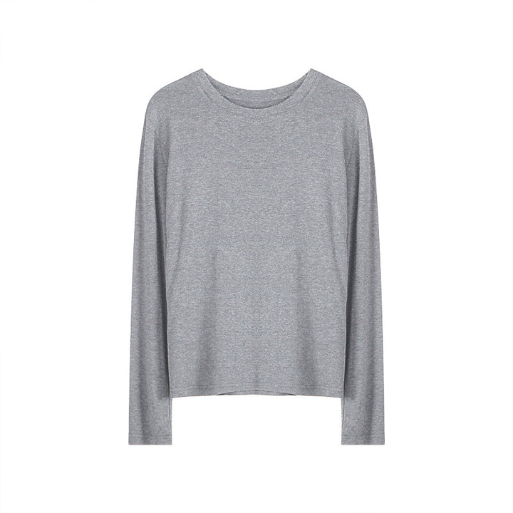Damen-Langarm-Unterziehshirt, einfarbig