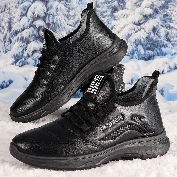 Warme Herren-Winterstiefel mit Kunstfellfutter