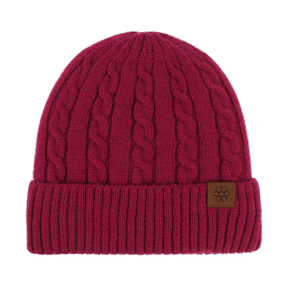 Gefütterte Strickmütze mit Umschlag, Winter