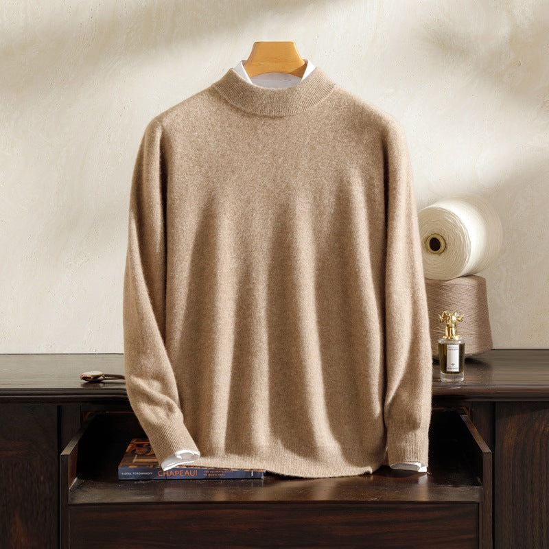 Herren-Kaschmirpullover, 100% Kaschmir, Rundhals oder Stehkragen