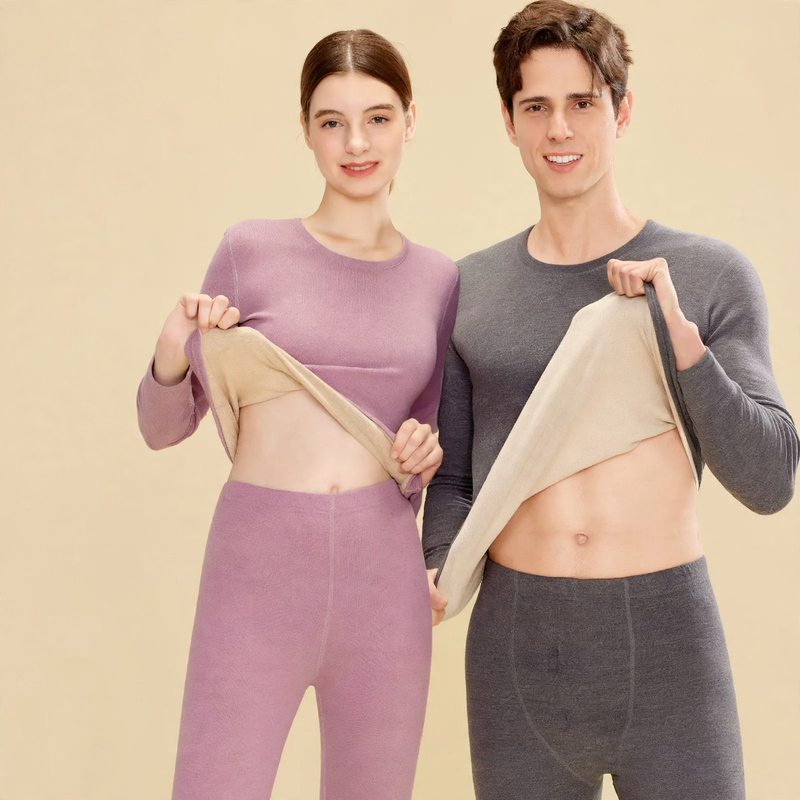 Thermo-Set aus Wolle und Seide, beidseitig angeraut