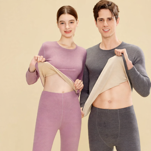 Thermo-Set aus Wolle und Seide, beidseitig angeraut