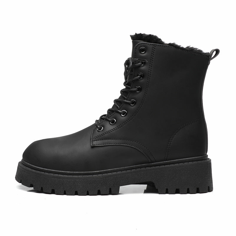 Gefütterte Herren-Stiefel im Biker-Stil
