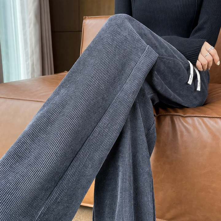 Damen-Freizeithose, Cord, weiter Schnitt