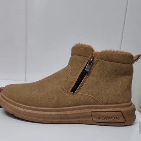Gefütterte Herren-Winterstiefel, flacher Absatz, EVA-Sohle