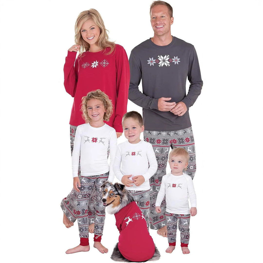 Weihnachts-Familien-Schlafanzug-Set, Baumwollmischung