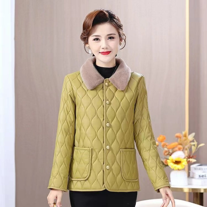 Damen-Winterjacke, gefüttert, für Mütter, elegant