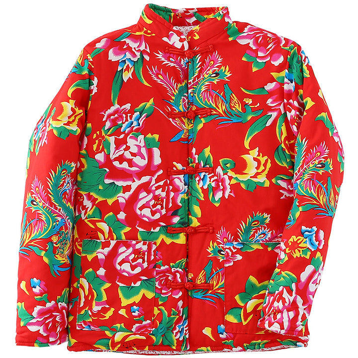 Damen-Winterjacke, Ethno-Stil, wattiert