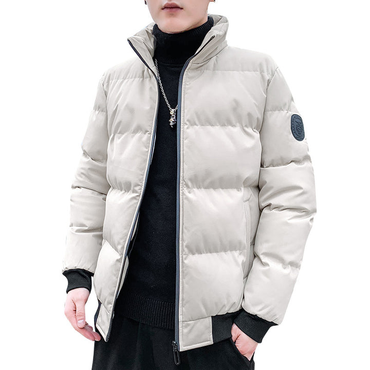 Gefütterte Herren-Winterjacke im koreanischen Stil