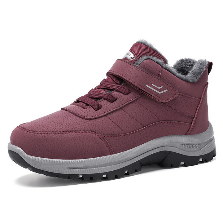 Gefütterte Unisex-Winterstiefel mit Klettverschluss