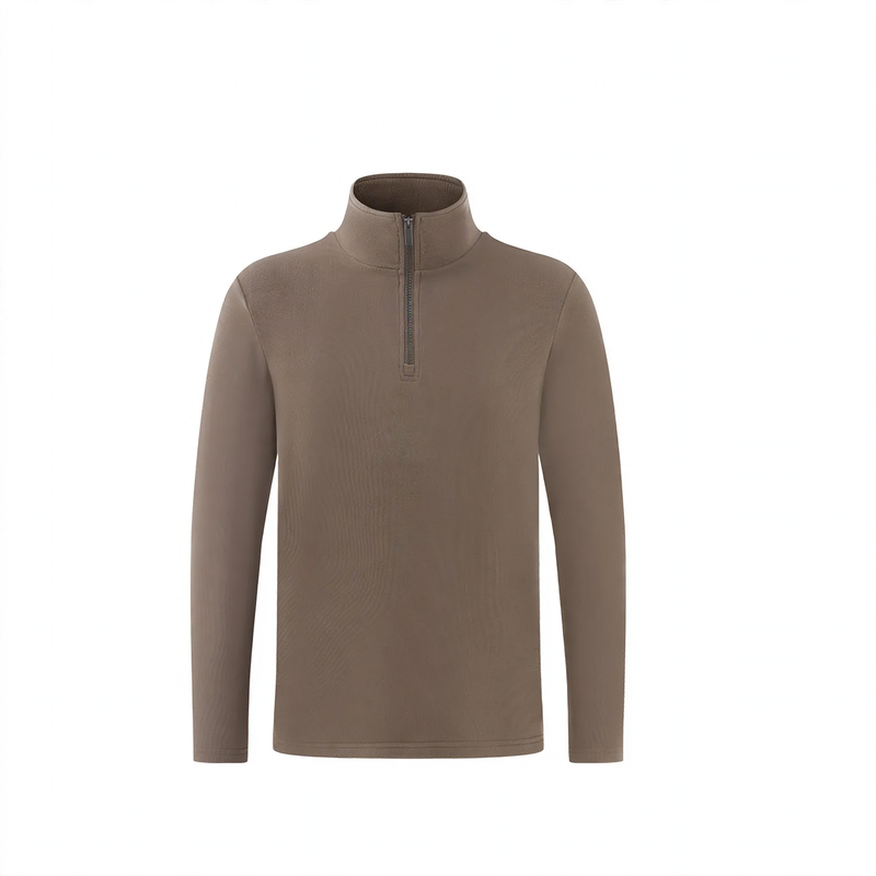 Herren-Pullover mit Stehkragen und Reißverschluss