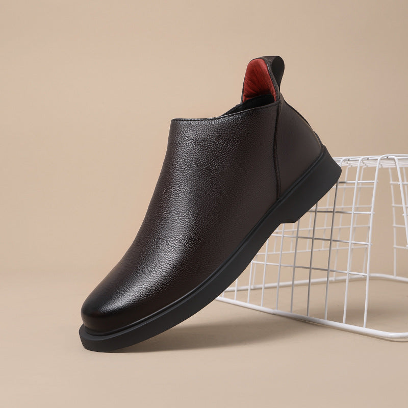 Herren-Chelsea-Stiefel aus Narbenleder