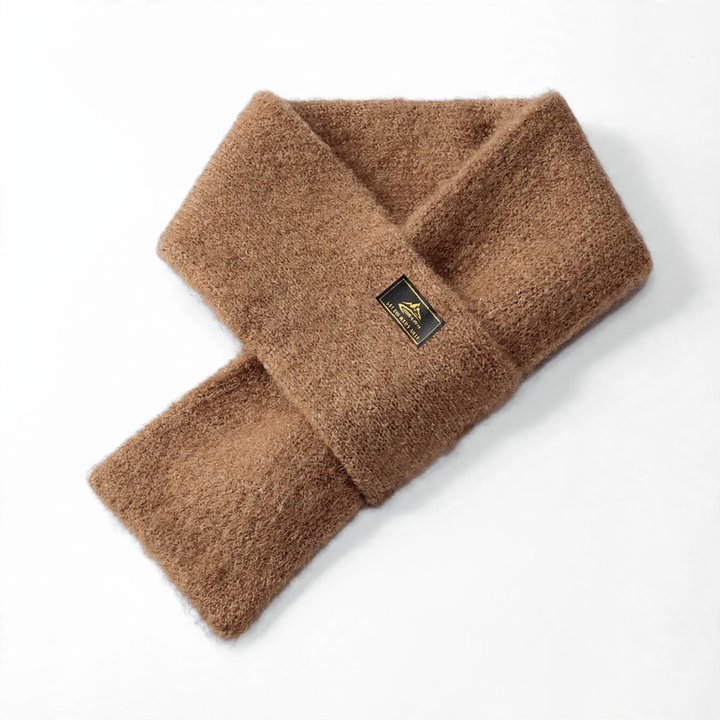 Warmer Herren-Strickschal, einfarbig, 77 cm