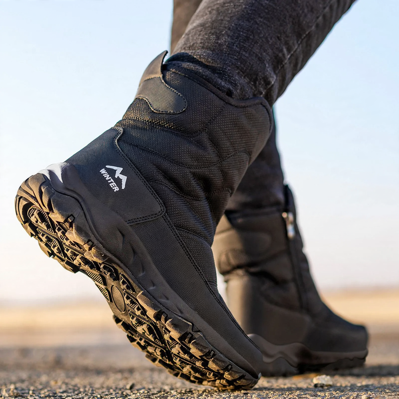 Herren Winter-Stiefel, gefüttert, rutschfest