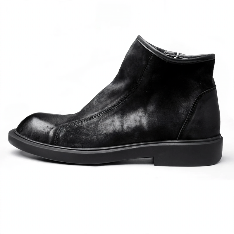 Herren Chelsea-Stiefel aus Rindsleder, flacher Absatz