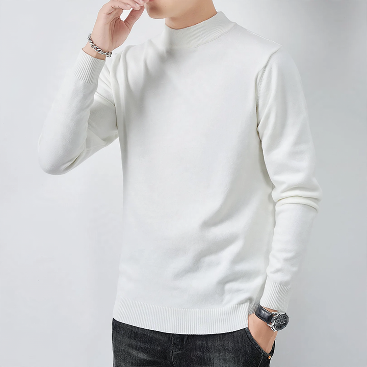 Herren-Pullover mit Rollkragen, gefüttert