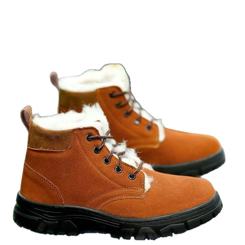 Herren-Winterstiefel aus Rindsleder mit Wollfutter