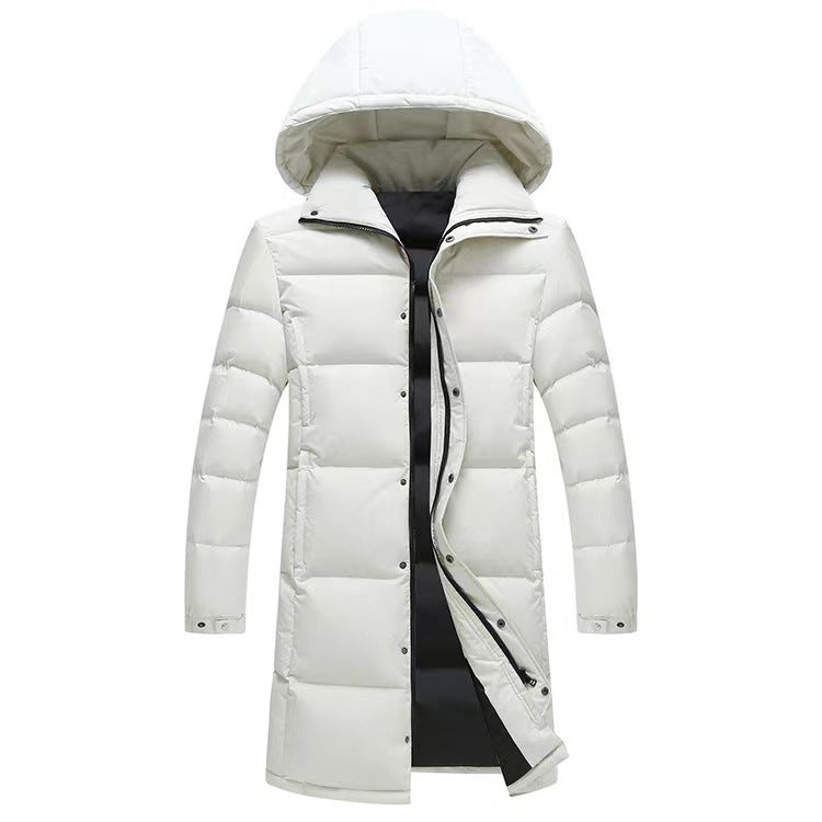 Gefütterte Unisex-Daunenjacke mit Kapuze