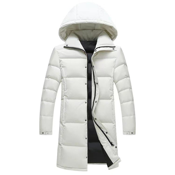 Gefütterte Unisex-Daunenjacke mit Kapuze