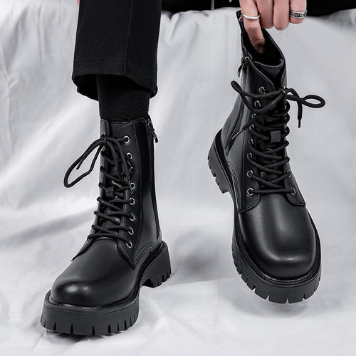 Modische Herren-Stiefel mit Reißverschluss