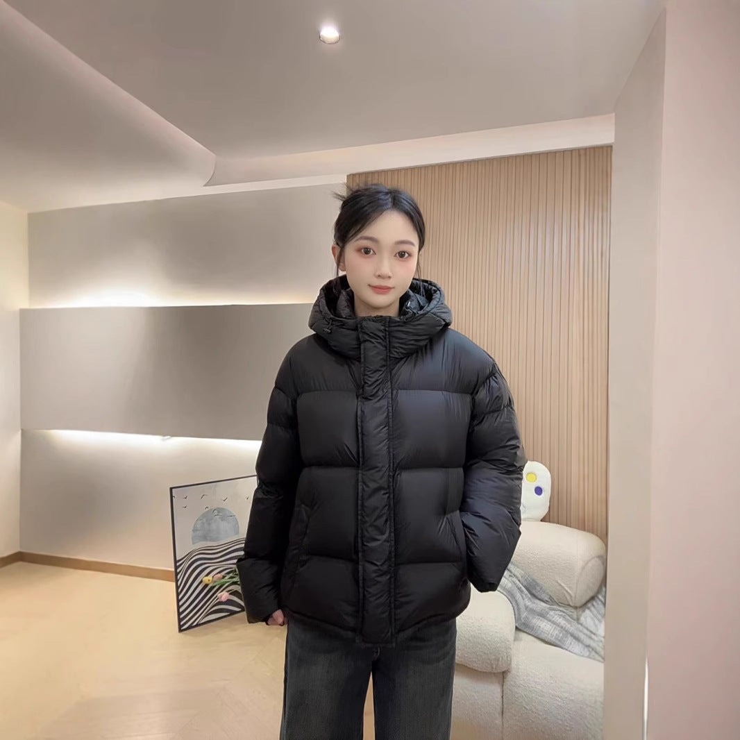 Kurze Daunenjacke mit Kapuze für Damen