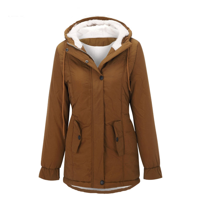 Damen-Parka mit Kapuze und Lammfell-Futter
