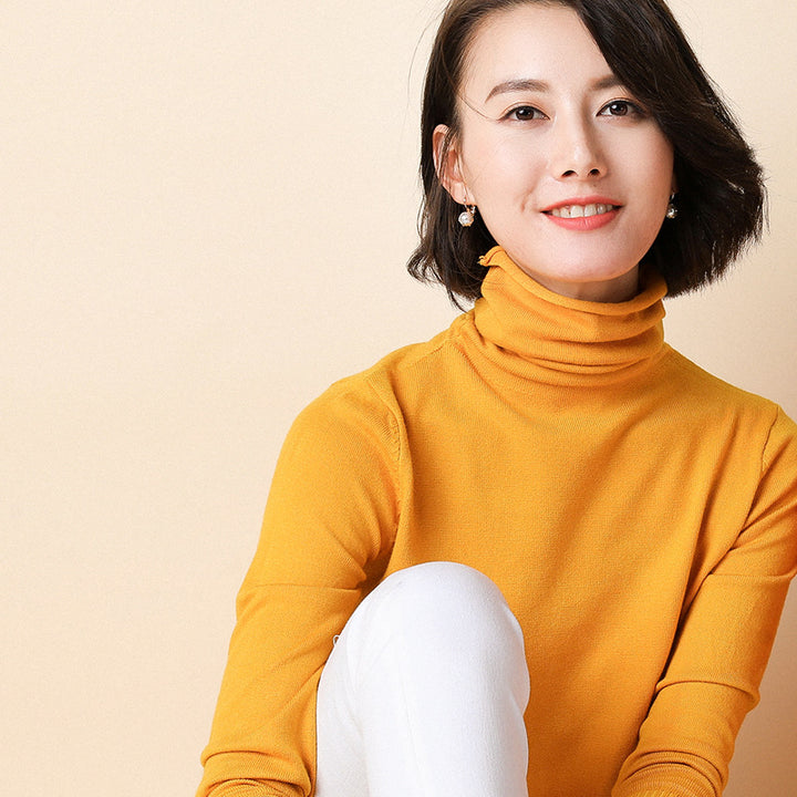 Damen-Strickpullover mit Stehkragen und geometrischem Muster