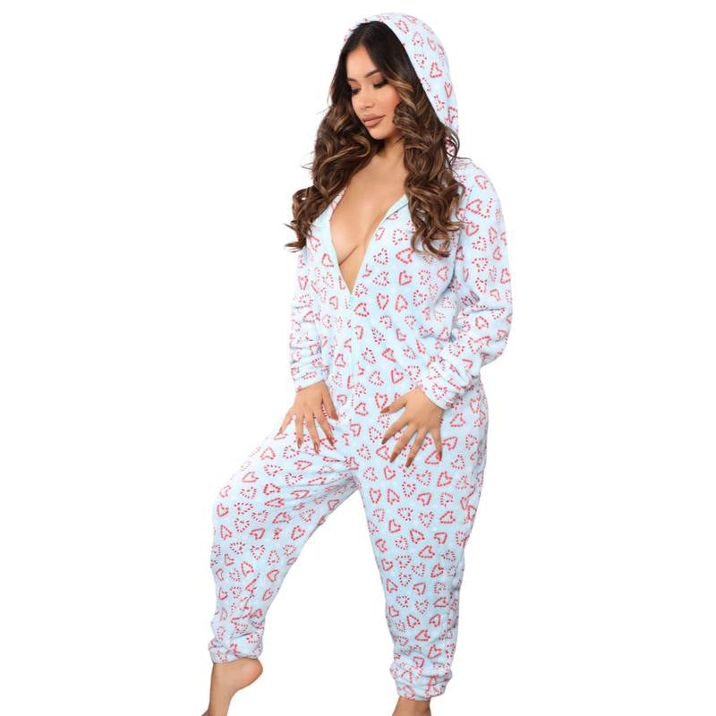 Weihnachts-Onesie aus Flanell F 19045