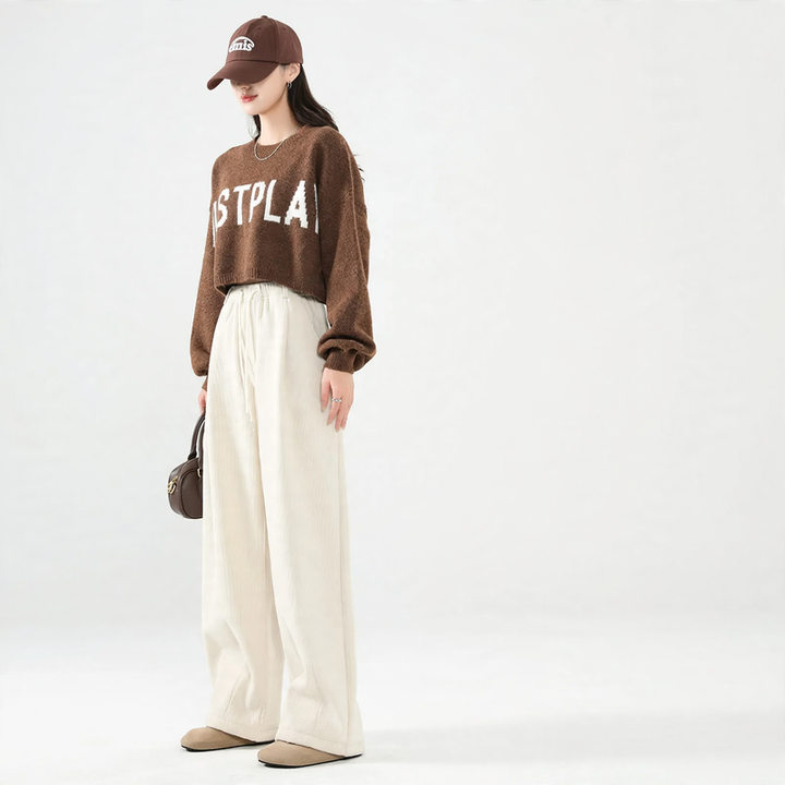 Gefütterte Cord-Freizeithose