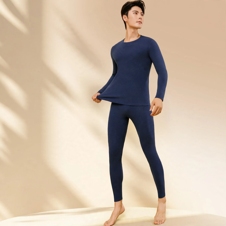 Thermo-Set für Damen und Herren, elastisch, mit Rundhals
