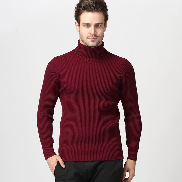 Herren-Strickpullover mit vertikalem Rippmuster