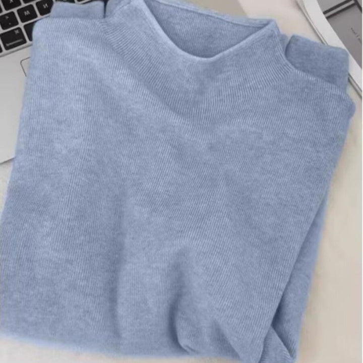 Damen-Strickpullover mit Stehkragen