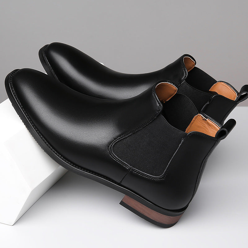 Elegante Herren-Chelsea-Boots, Lederoptik