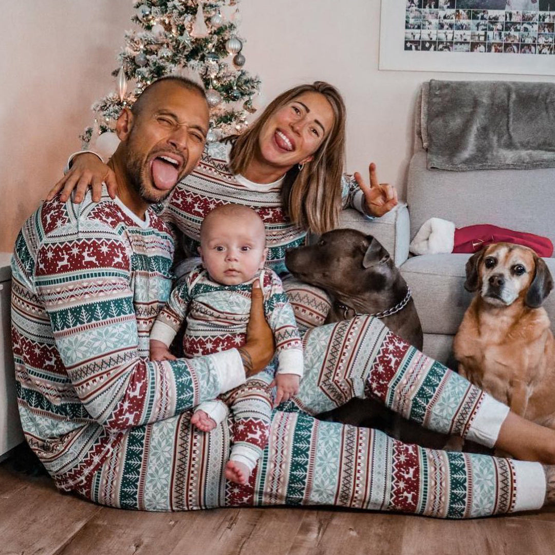 Familien-Schlafanzug-Set, festliches Design für die ganze Familie