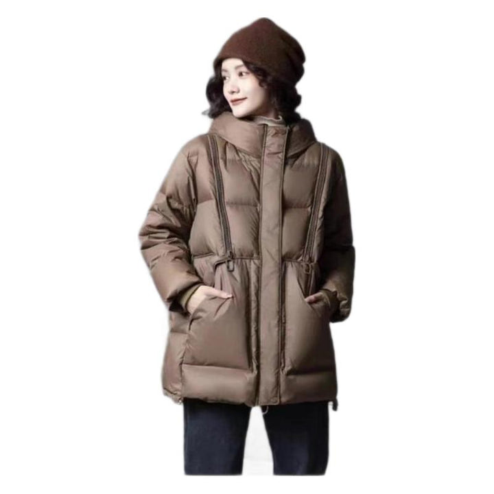 Moderne Daunenjacke mit Kapuze für Damen
