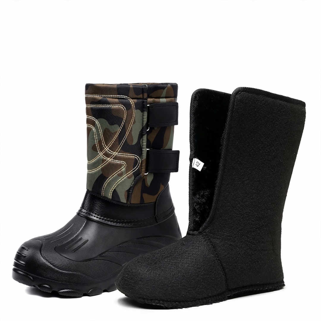 Gefütterte Herren-Winterstiefel zum Hineinschlüpfen