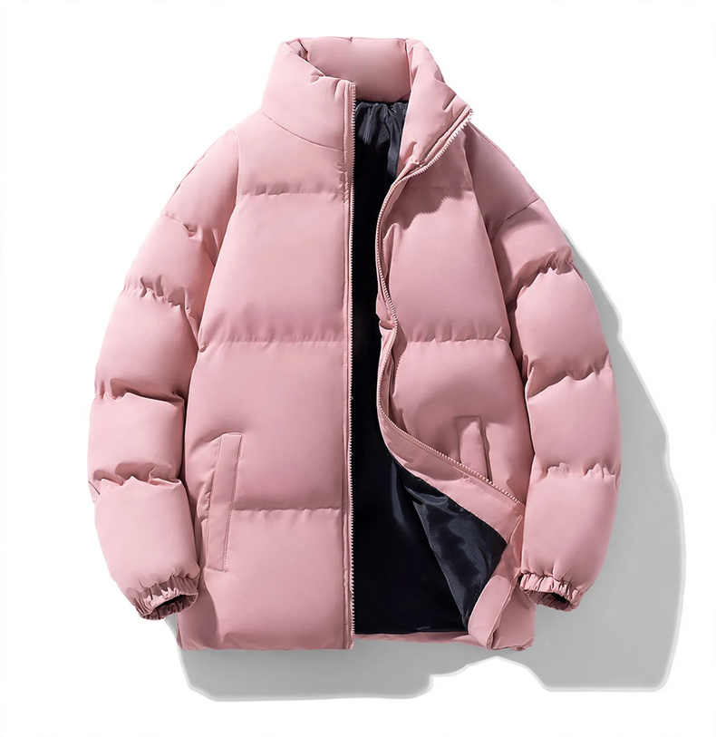 Gefütterte Herren-Winterjacke mit Stehkragen