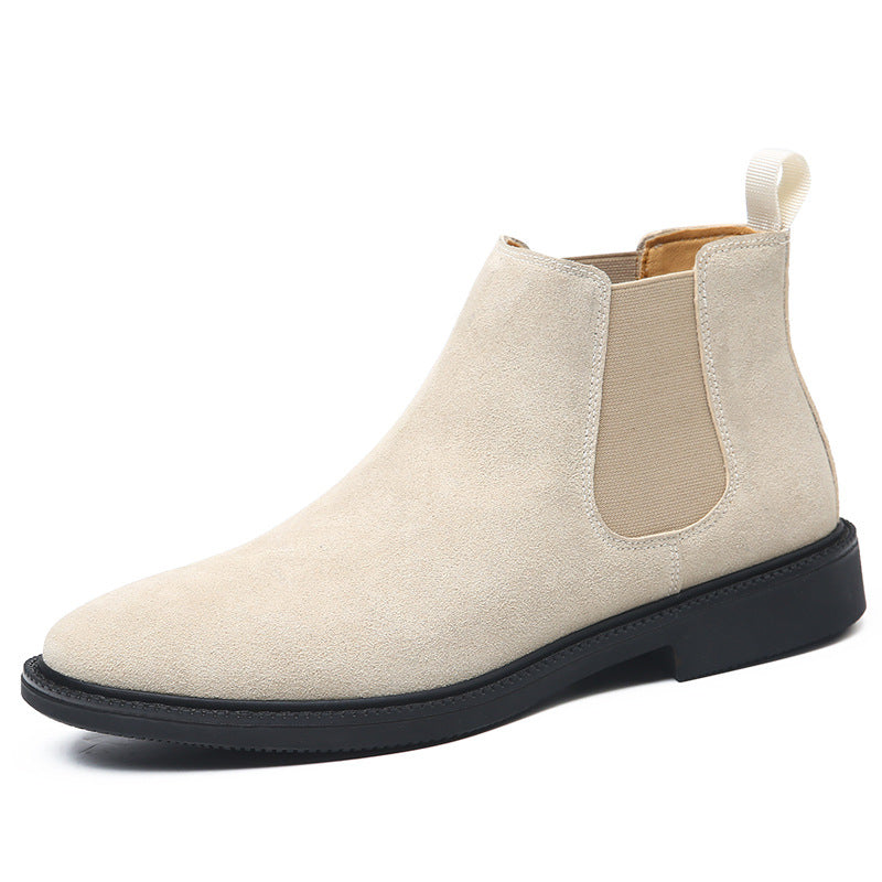 Herren-Chelsea-Stiefel aus Echtleder, gefüttert