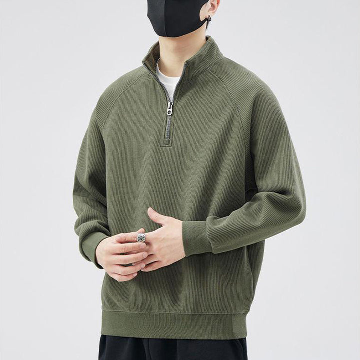 Herren-Sweatshirt mit Stehkragen und Futter