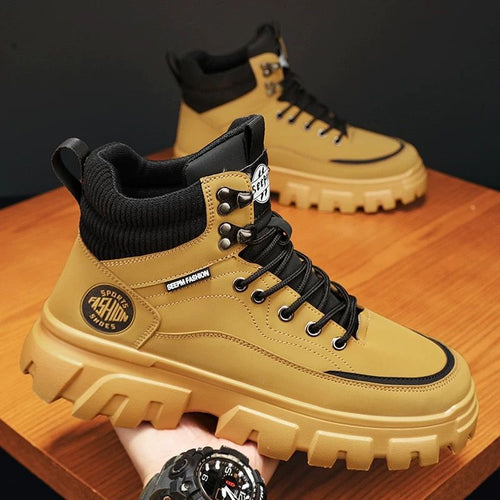 Herren-Stiefel im Worker-Stil, wasserdicht