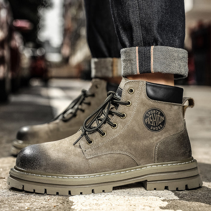Modische Herren-Stiefel mit Plateau-Sohle