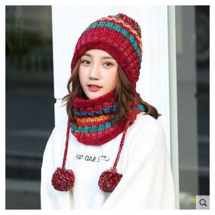 Strickmütze und Schal Set