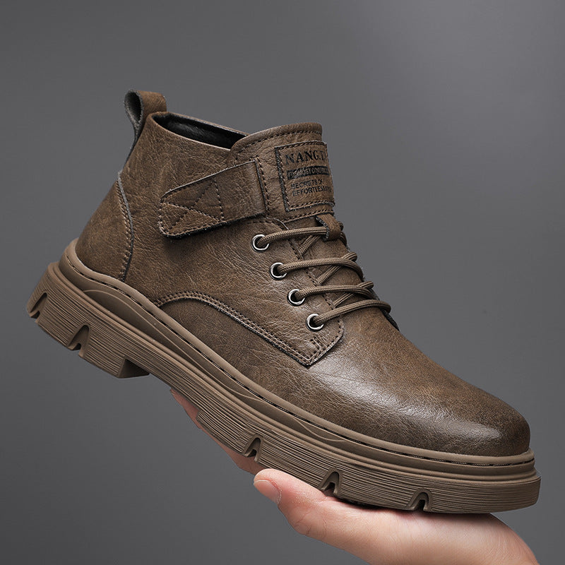 Gefütterte Retro-Stiefel, rutschfest