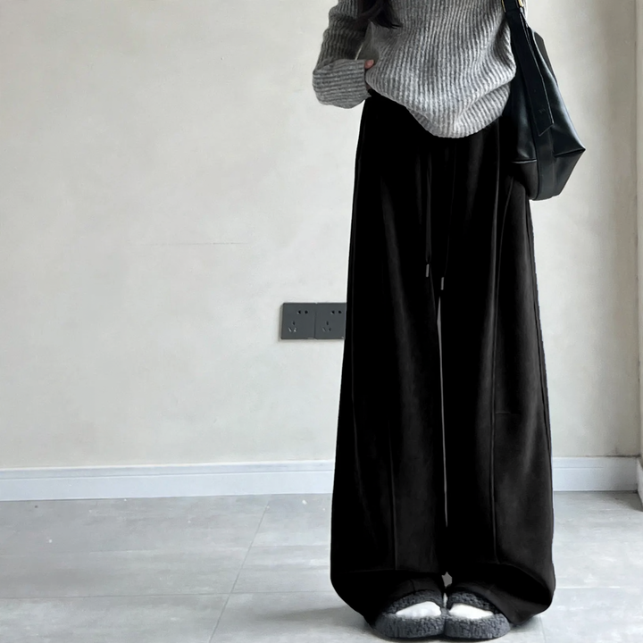 Kord-Weithose für Damen, hoch tailliert, gefüttert
