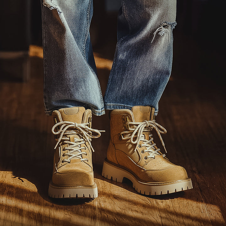 Herren-Stiefeletten 1732, Retro-Stil, mit Plateau