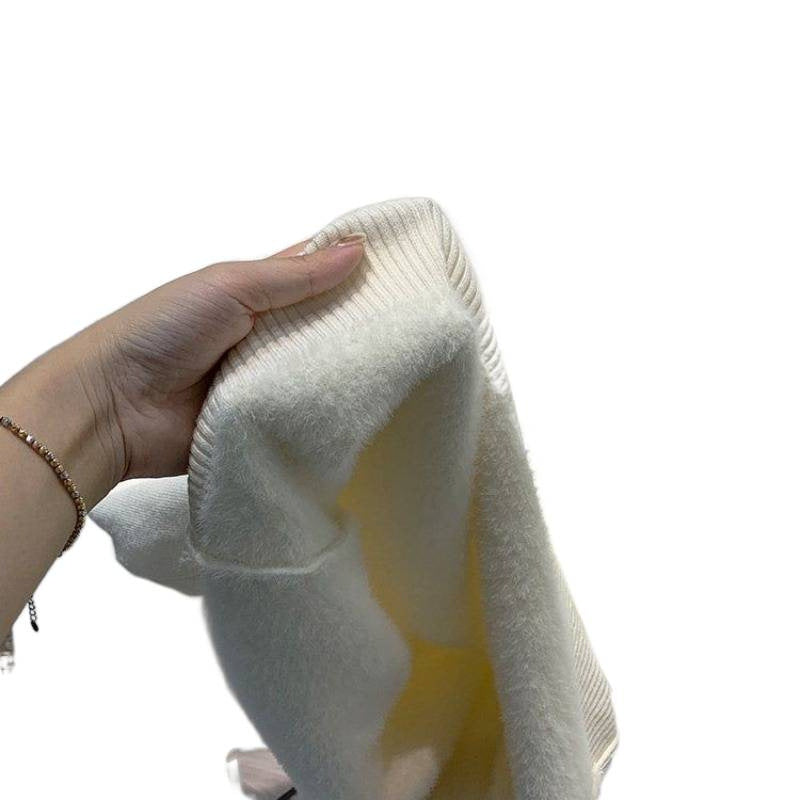 Damen-Rollkragenpullover, gefüttert, Strick