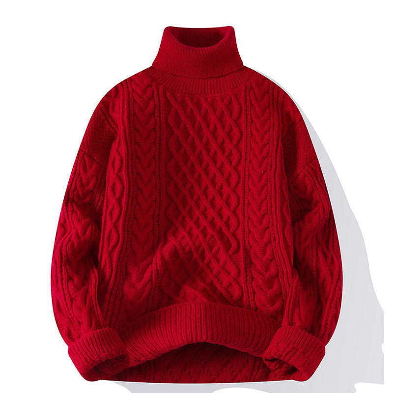 Unisex Strickpullover, gefüttert, verschiedene Kragenformen