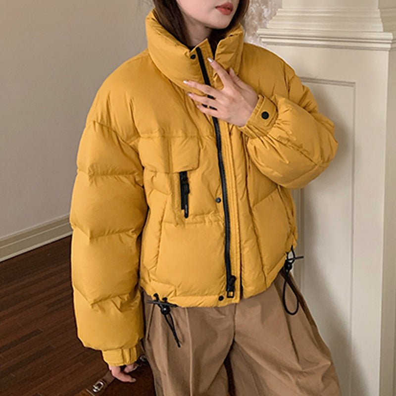 Kurze Damen-Daunenjacke, Entendaunen, urbaner Stil