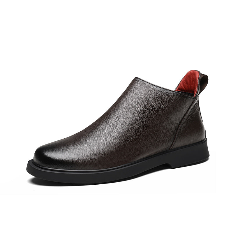Herren-Chelsea-Stiefel aus Narbenleder